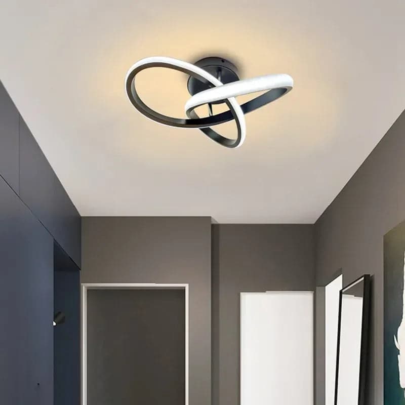 Lampa Sufitowa LED 2 Pierścienie – Nowoczesne Oświetlenie do Salonu