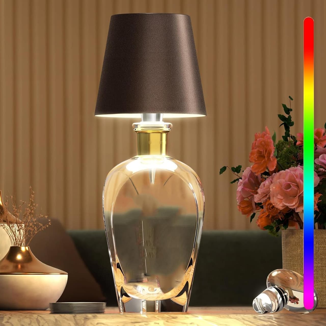 Lampa Butelka LED Dotykowa – Przenośne Oświetlenie do Sypialni 9