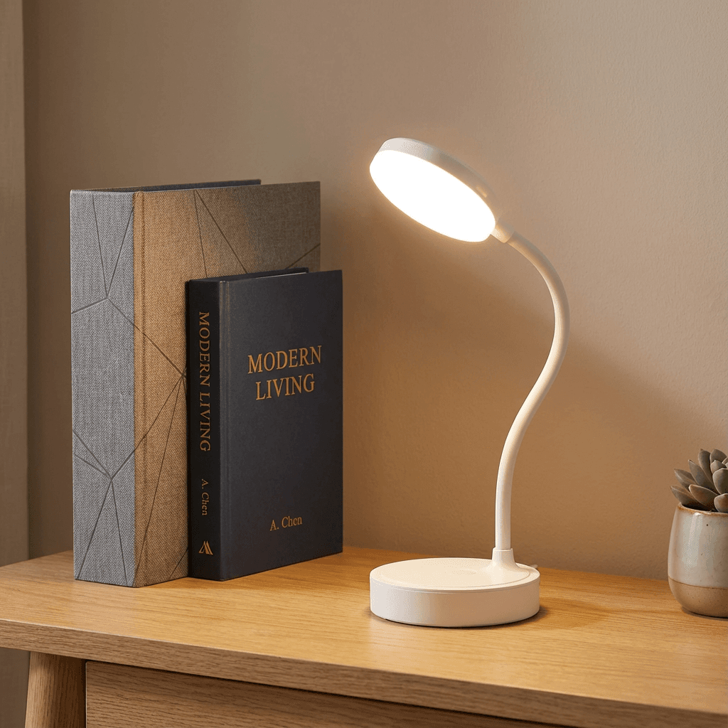 Przenośna Lampka Biurkowa LED | Bezstopniowe Przyciemnianie 2,5W | Lekka 0,5kg 2