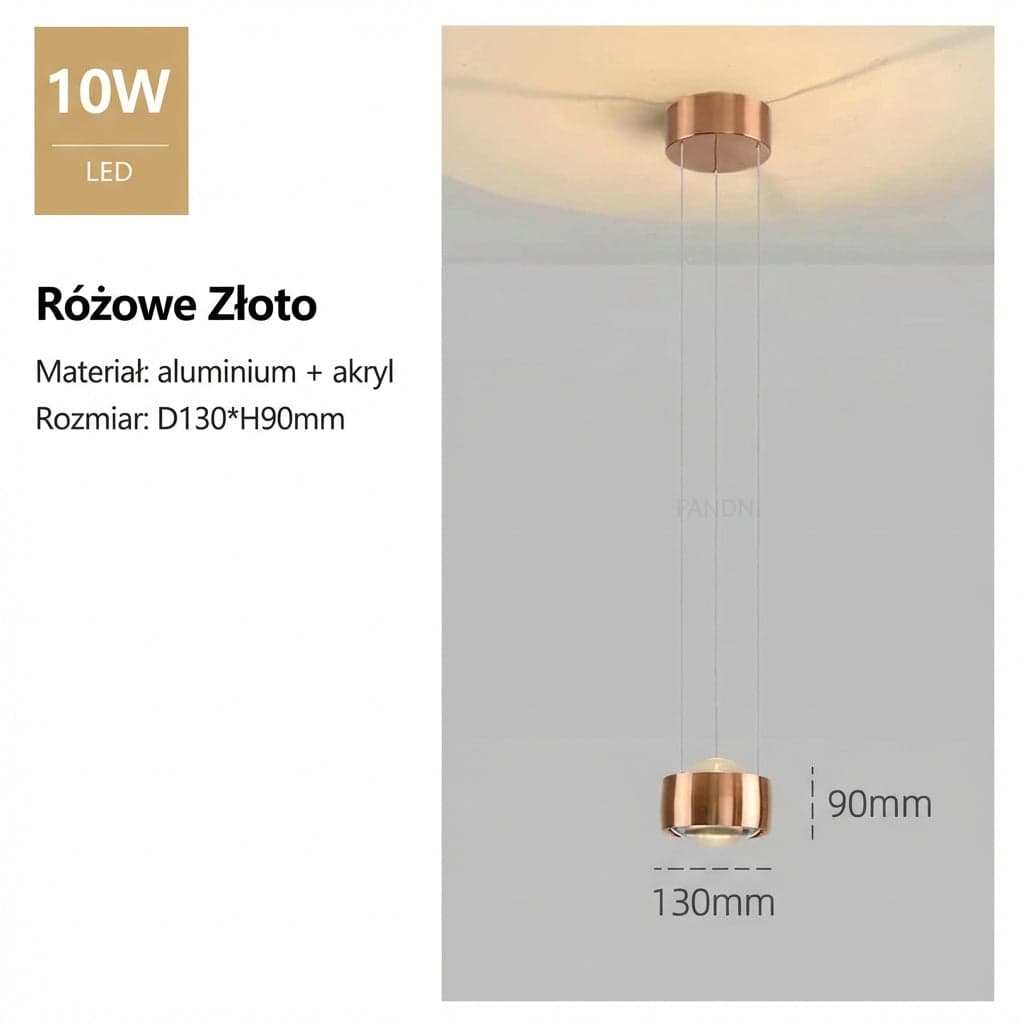 Lampa Wisząca LED Metalowa – Nowoczesne Oświetlenie do Kuchni i Jadalni 2