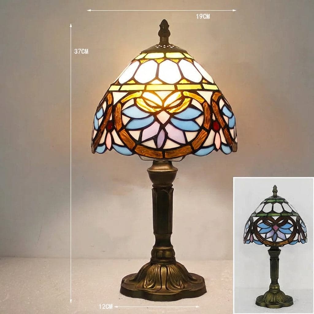 Lampa Biurkowa Tiffany – Kolorowe Oświetlenie do Biura i Gabinetu 8