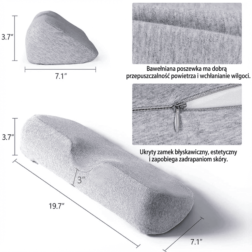 Poduszka Szyjna Z Pianki Memory | Ergonomiczna 0,8 kg 3
