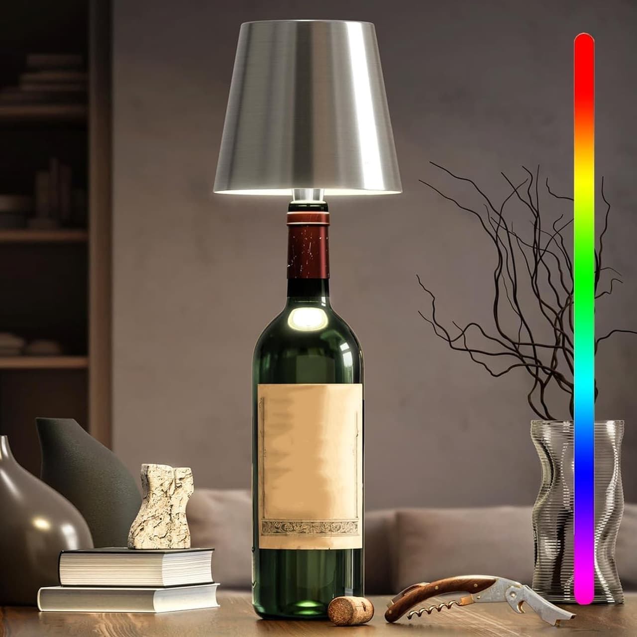 Lampa Butelka LED Dotykowa – Przenośne Oświetlenie do Sypialni 7
