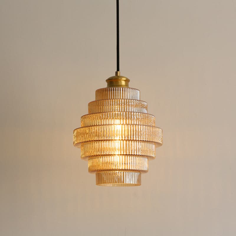 Lampa Wisząca Szklana Vintage – Mosiężna Oprawa do Salonu i Kuchni