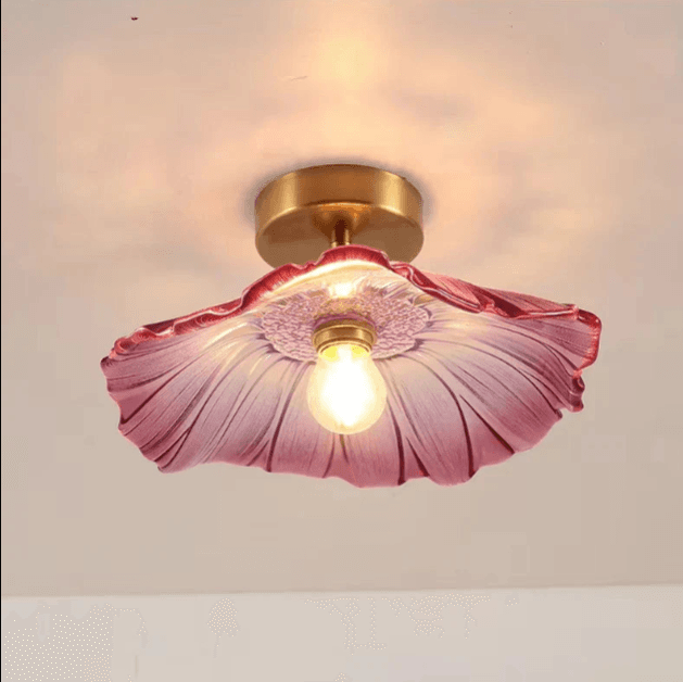 Lampa Wisząca Retro | Szkło W Kwiaty 1.5kg - Idealna Do Salonu, Stylowe Oświetlenie 5