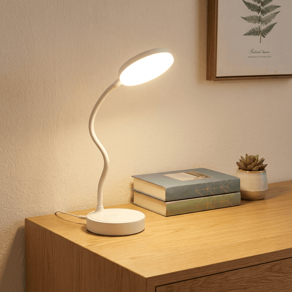 Przenośna Lampka Biurkowa LED | Bezstopniowe Przyciemnianie 2,5W | Lekka 0,5kg 3
