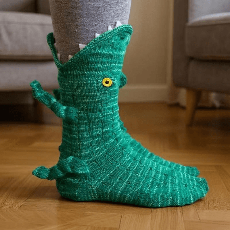 Skarpety Kapcie Pluszowe 3D Zwierzęta – Ciepłe Skarpetki Domowe 8