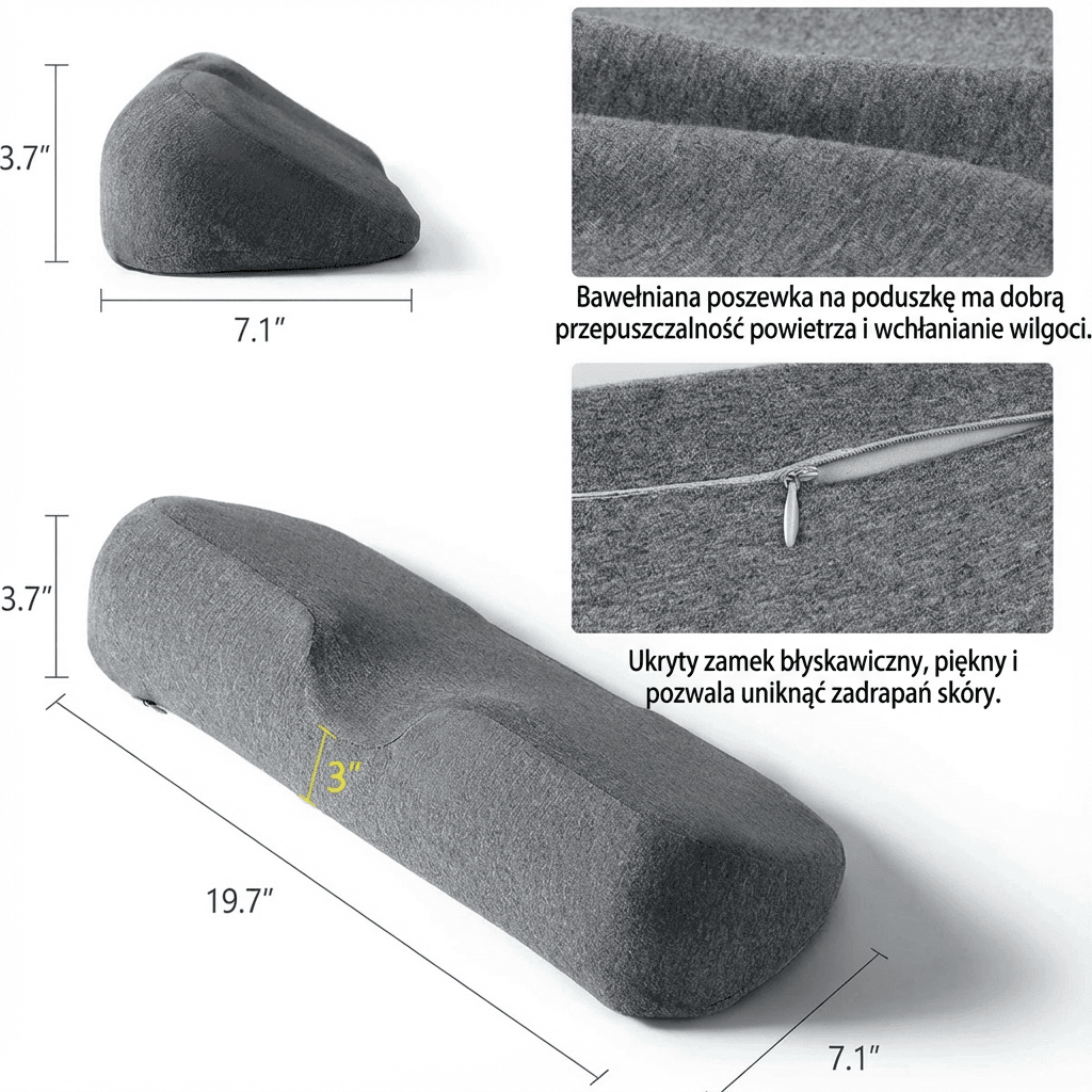 Poduszka Szyjna Z Pianki Memory | Ergonomiczna 0,8 kg 2