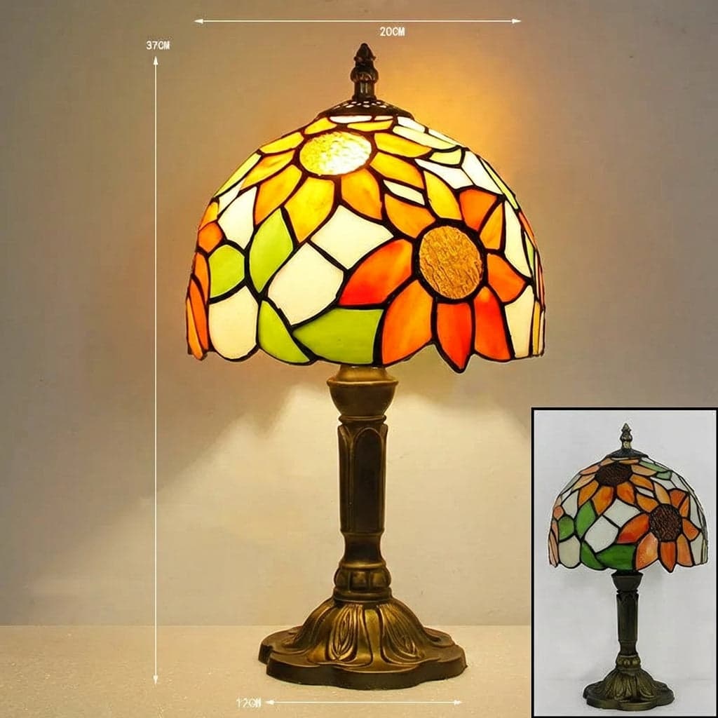 Lampa Biurkowa Tiffany – Kolorowe Oświetlenie do Biura i Gabinetu 9
