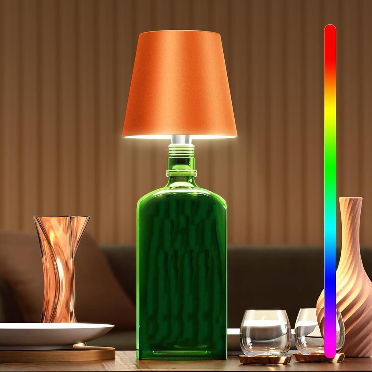 Lampa Butelka LED Dotykowa – Przenośne Oświetlenie do Sypialni 13