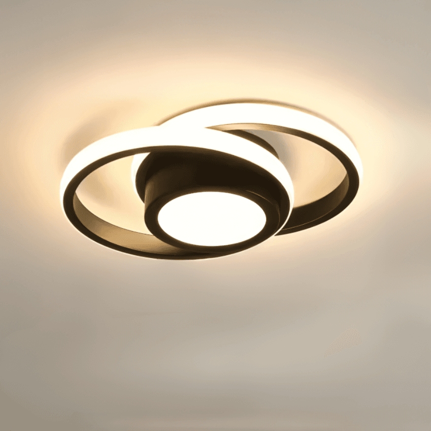 Lampa Sufitowa LED 2 Pierścienie – Nowoczesne Oświetlenie do Salonu 3