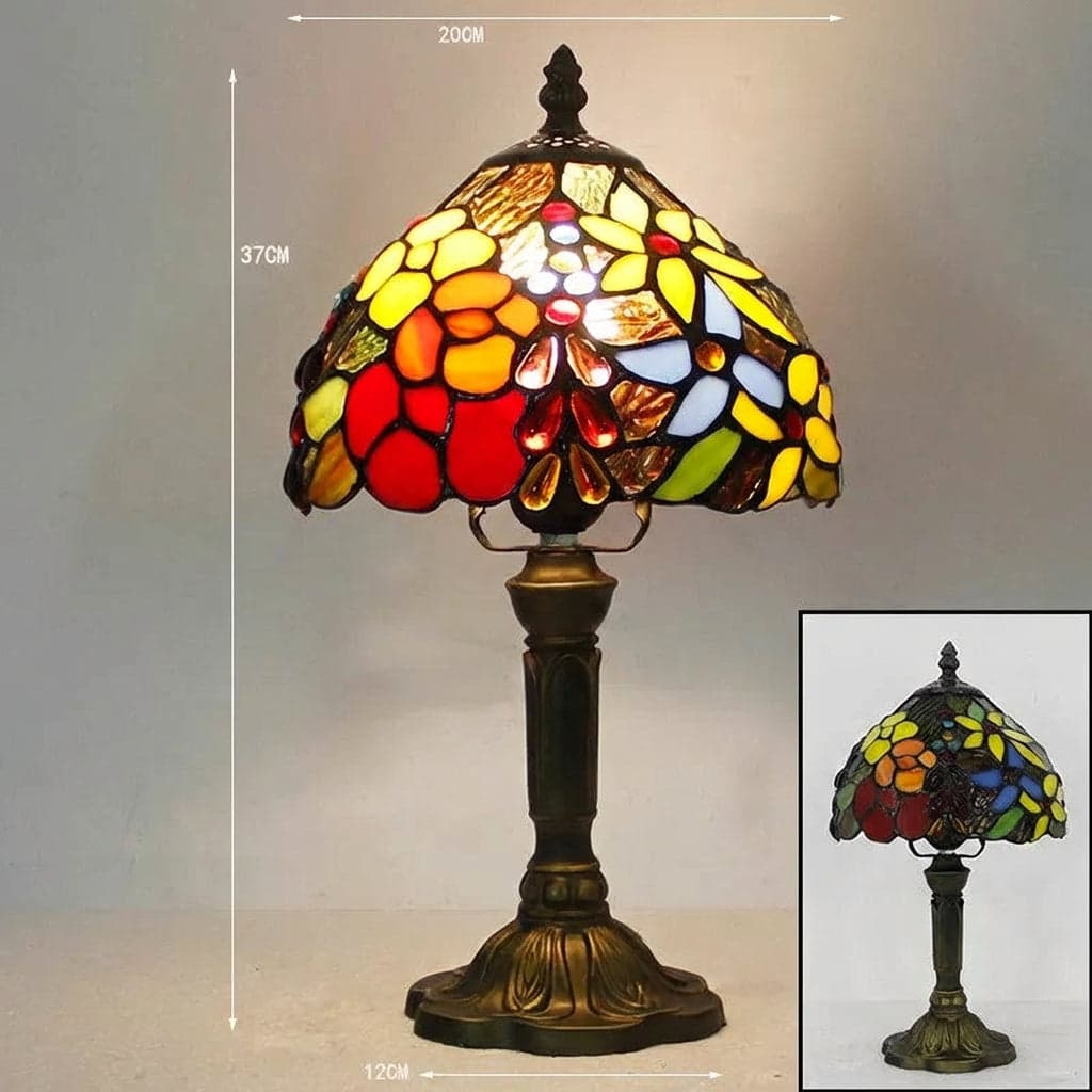 Lampa Biurkowa Tiffany – Kolorowe Oświetlenie do Biura i Gabinetu 2