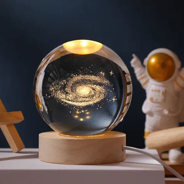 Kula Kryształowa LED 3D – Dekoracyjna Lampka Nocna z Grawerem 9