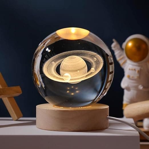Kula Kryształowa LED 3D – Dekoracyjna Lampka Nocna z Grawerem 5