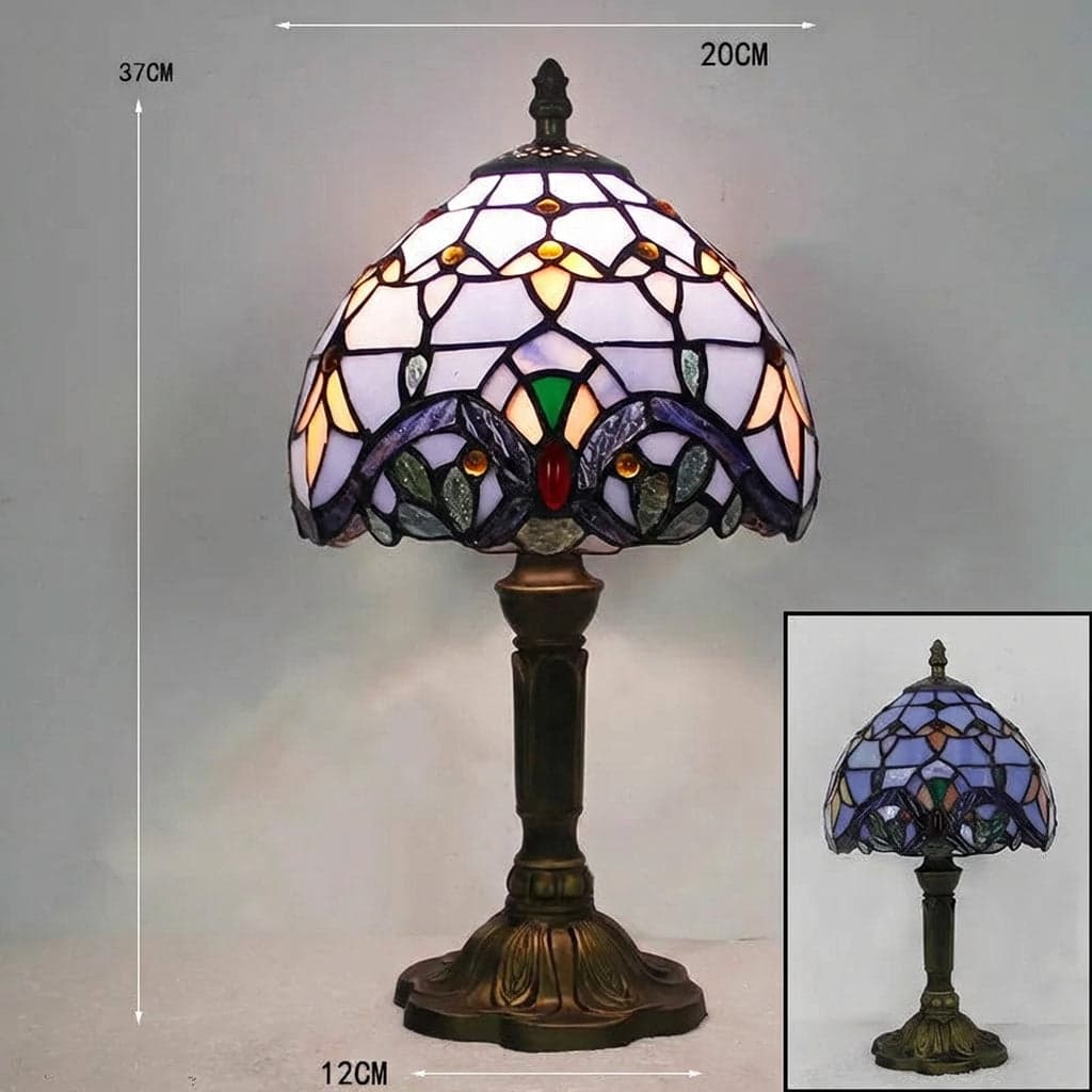 Lampa Biurkowa Tiffany – Kolorowe Oświetlenie do Biura i Gabinetu 6