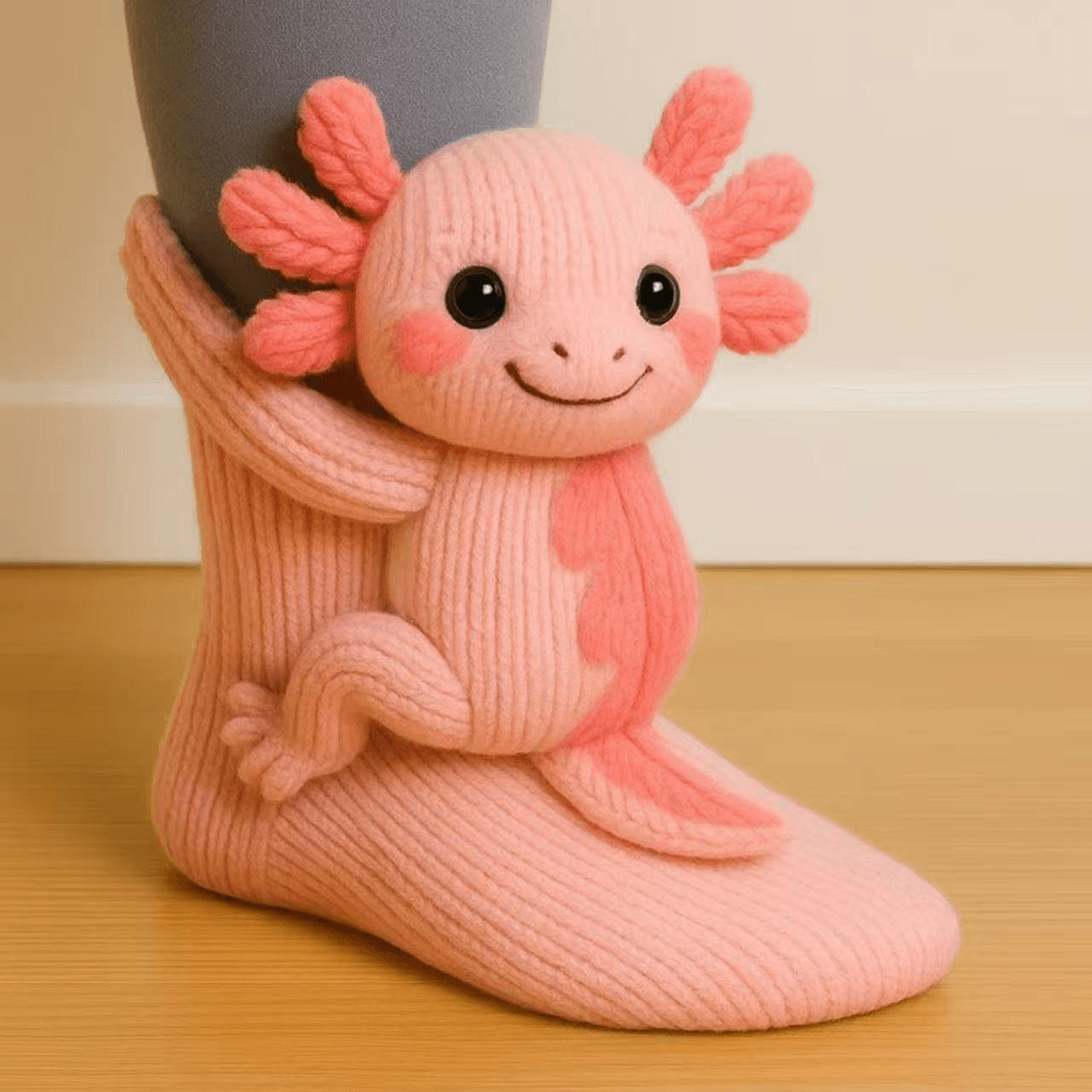 Skarpety Kapcie Pluszowe 3D Zwierzęta – Ciepłe Skarpetki Domowe 9