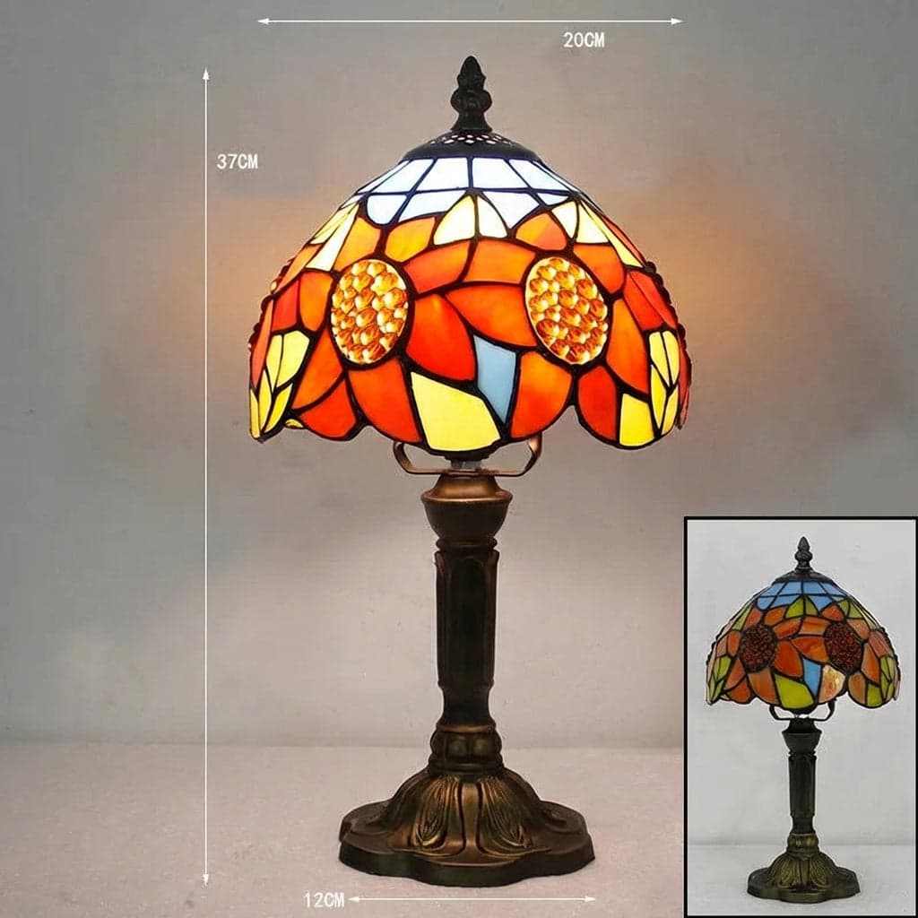Lampa Biurkowa Tiffany – Kolorowe Oświetlenie do Biura i Gabinetu 3