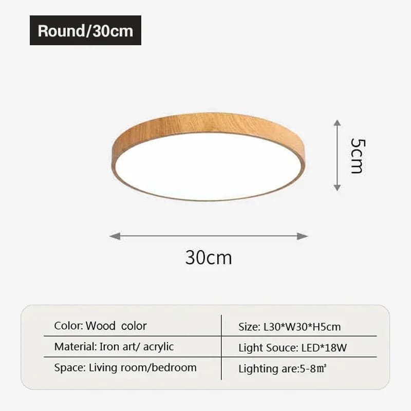 Lampa Sufitowa LED Nordic | Okrągła 1,5 kg 2