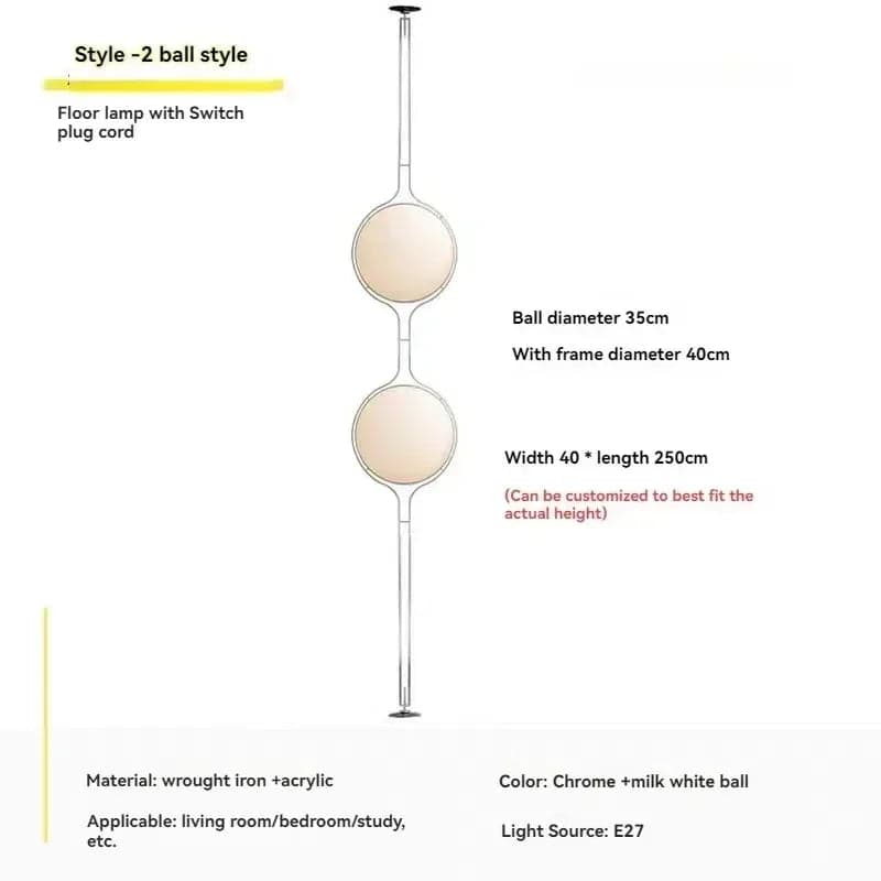 Lampa Podłogowa Bauhaus | Akryl 1,5kg 6