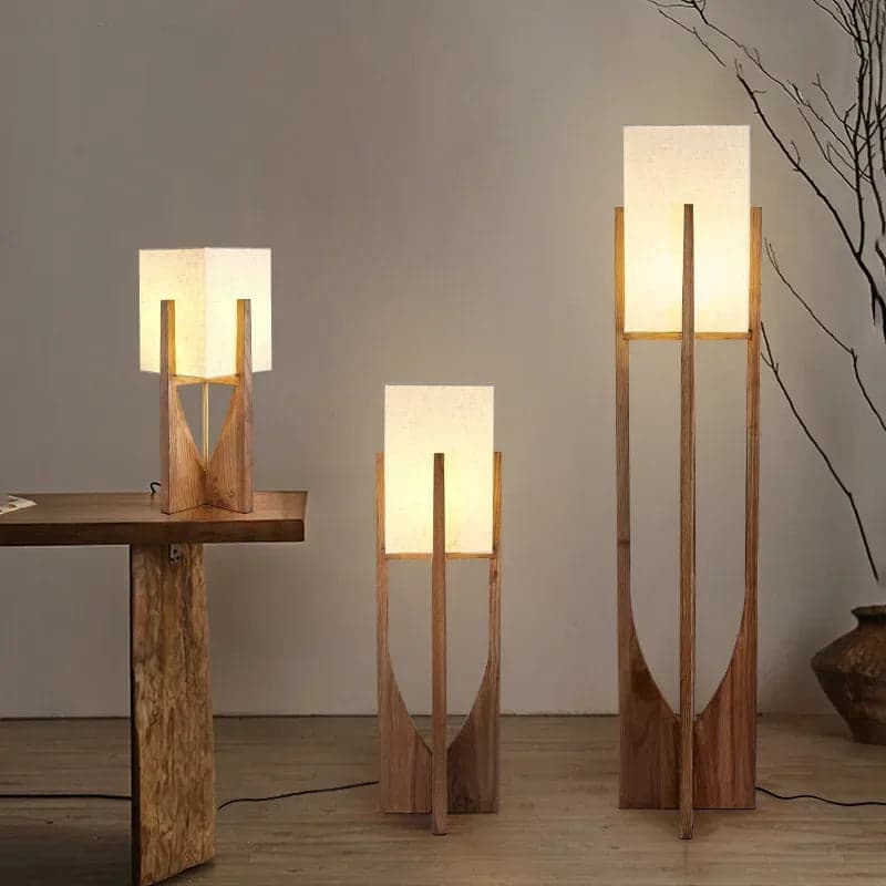 Drewniana Lampka Biurkowa LED | Solidna Konstrukcja 1,5 kg