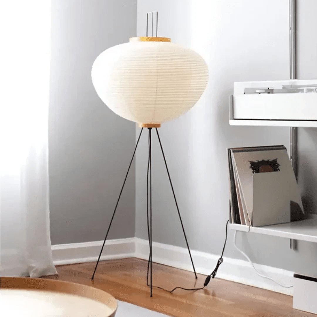 Lampa Stojąca Wabi-Sabi z Papieru Ryżowego