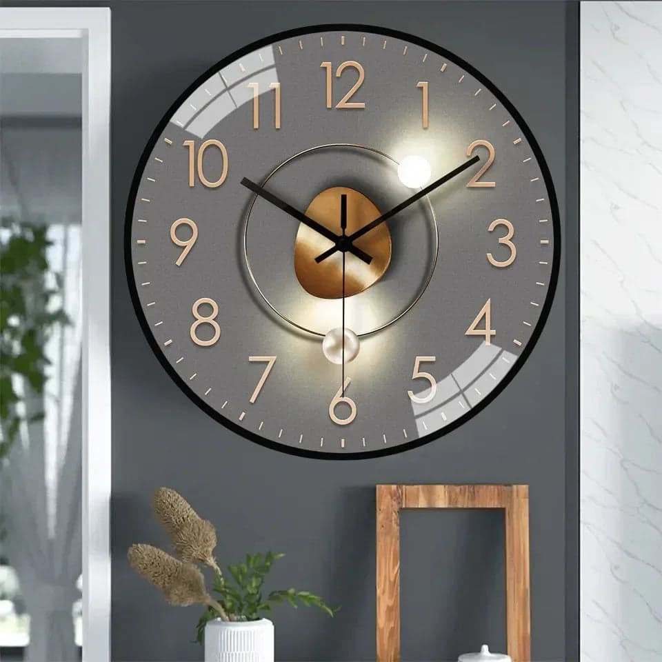 Zegar Ścienny Cichy | Unikalny Design 0.5kg - Idealny Zegar do Salonu