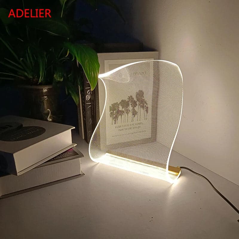 Lampa Stołowa LED | Kreatywna i Nowoczesna 1,5 kg - Idealna do Salonu i Sypialni