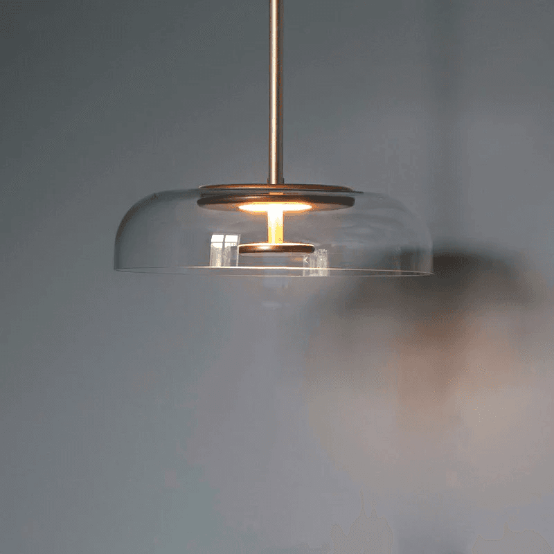 Nowoczesna Szklana Lampa Wisząca LED z Regulowaną Wysokością | Idealna Lampa do Salonu i Jadalni