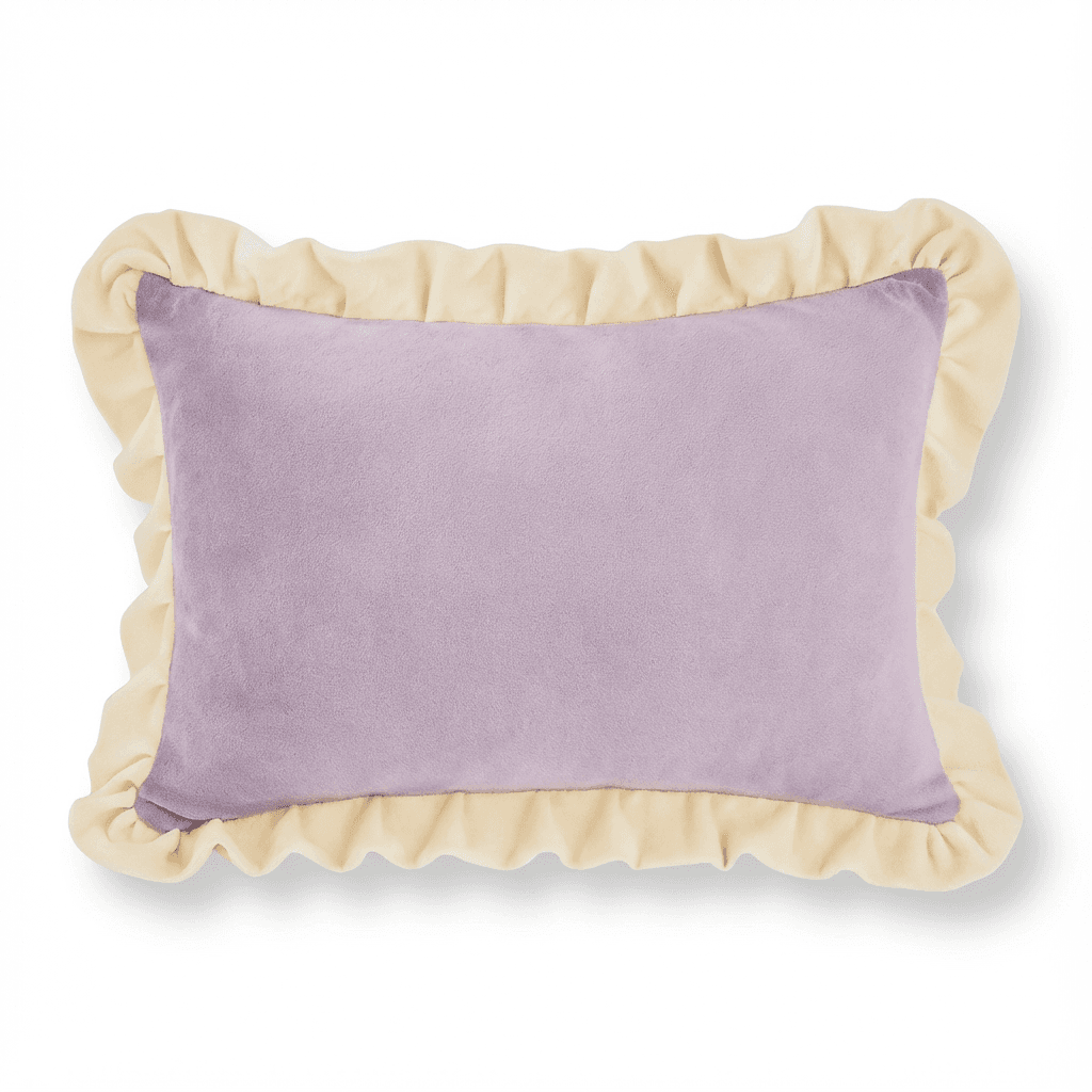 Pastelowa Poszewka Dekoracyjna z Falbaną | Aksamitna Tkanina 0.5kg