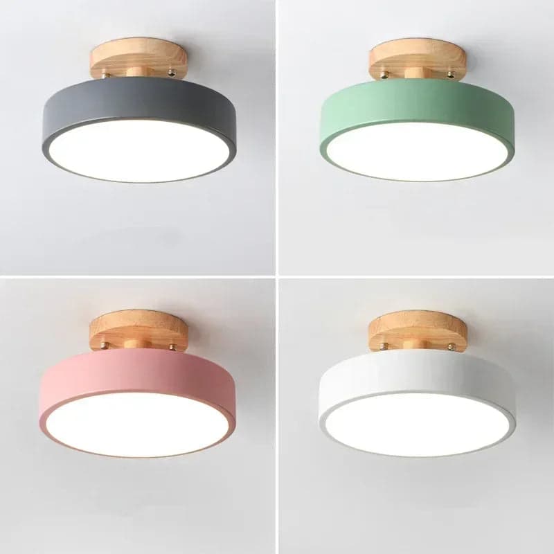 Lampa Sufitowa Nordic | Wysokiej Jakości Drewno 1,5 kg | Lampy Sufitowe LED do Sypialni