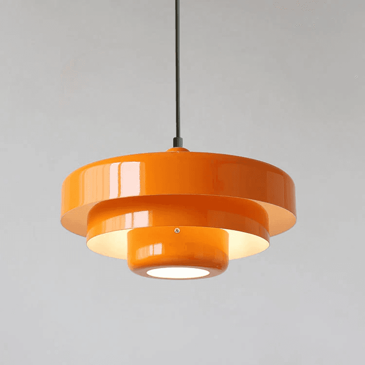 Nordycka Vintage wielowarstwowa okrągła metalowa lampa wisząca