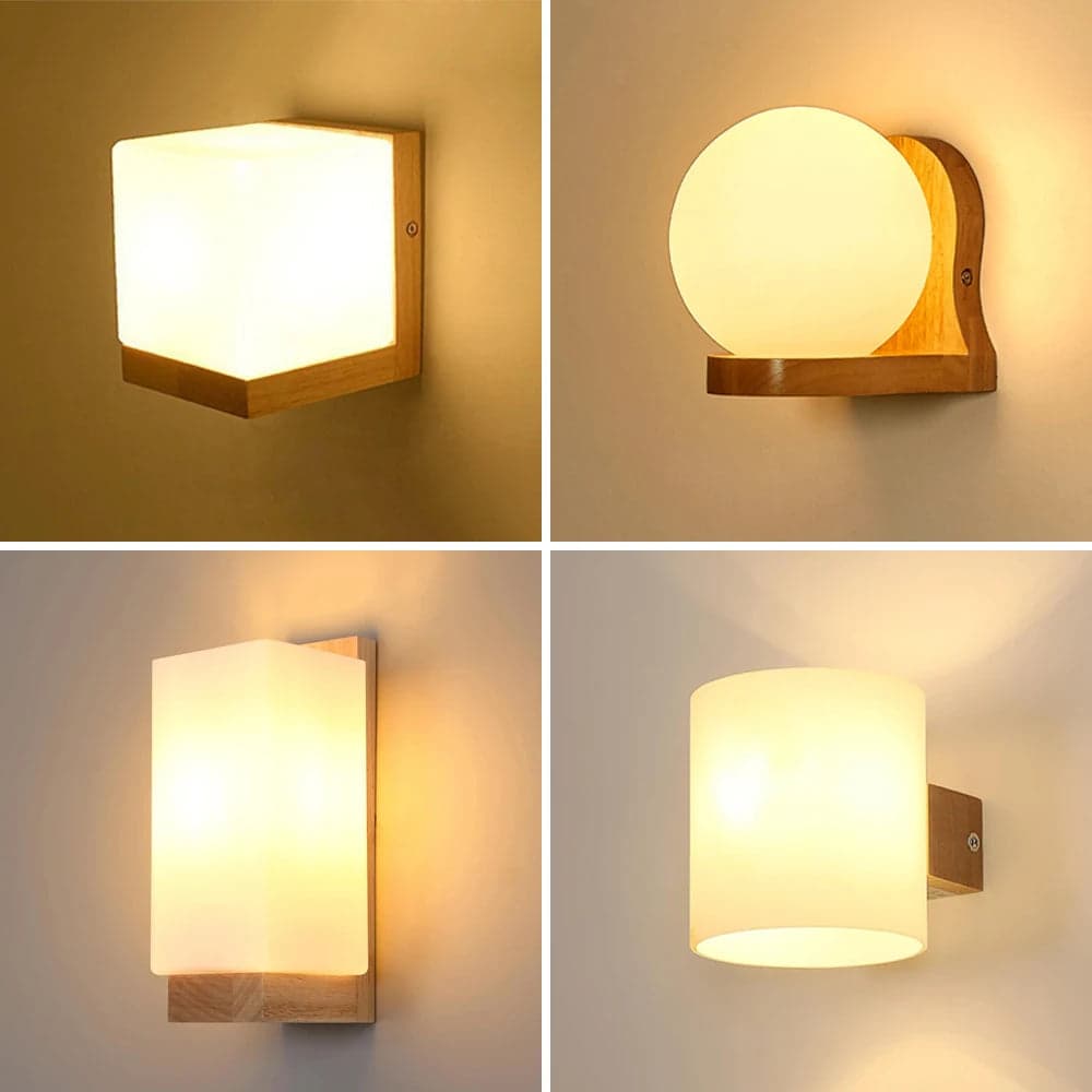 Drewniany kinkiet E27 | Nowoczesny design 0.5kg
