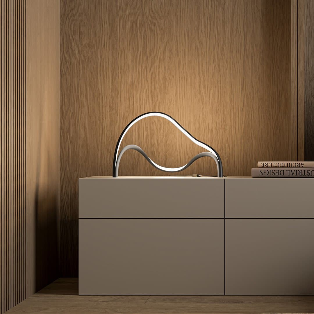 Lampa Stołowa LED Hera | Minimalistyczny Design 12W, Czarna | 1,5 kg