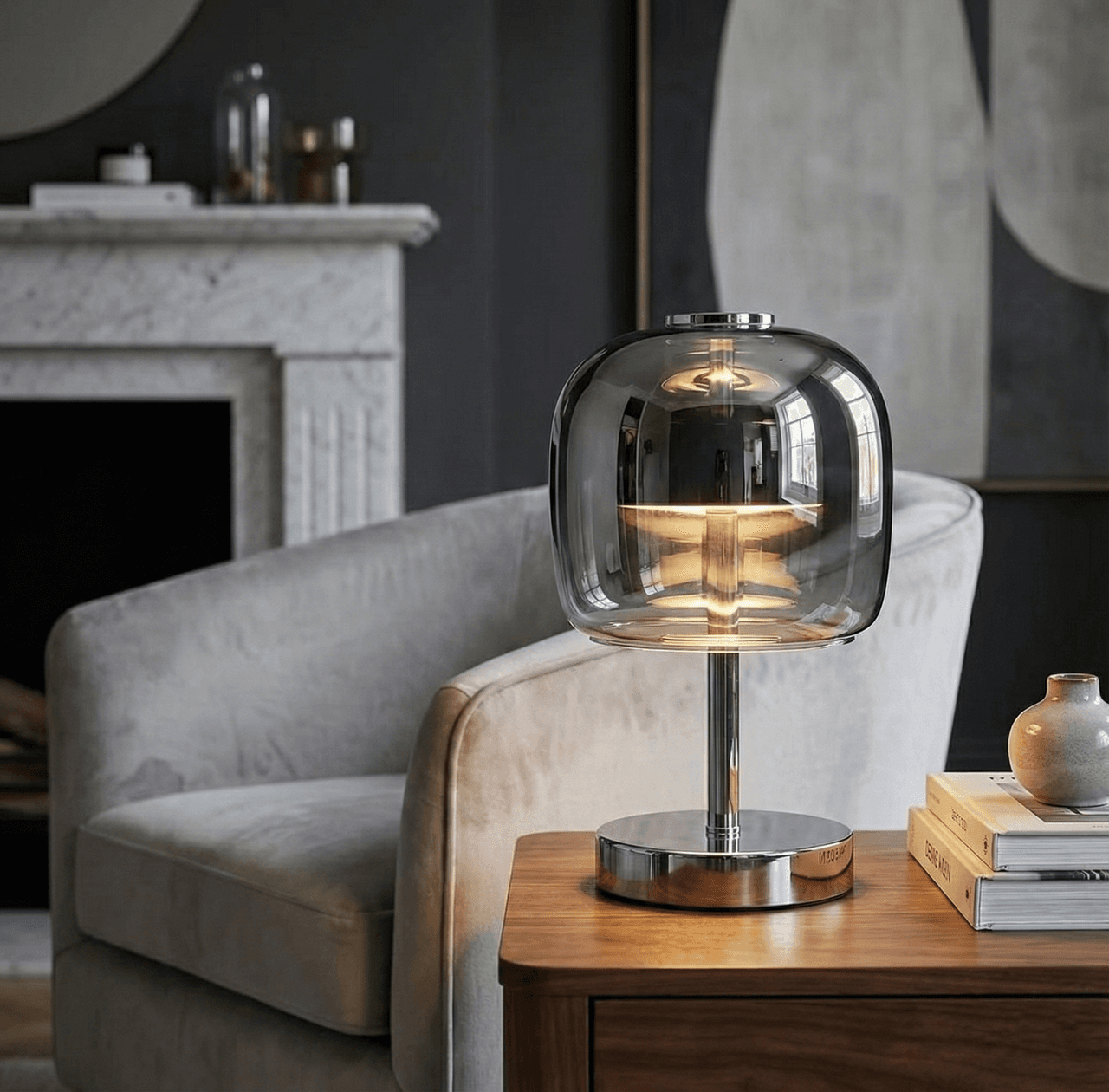 Lampa Stołowa OpalEdge™ | Szklana, Nowoczesny Design