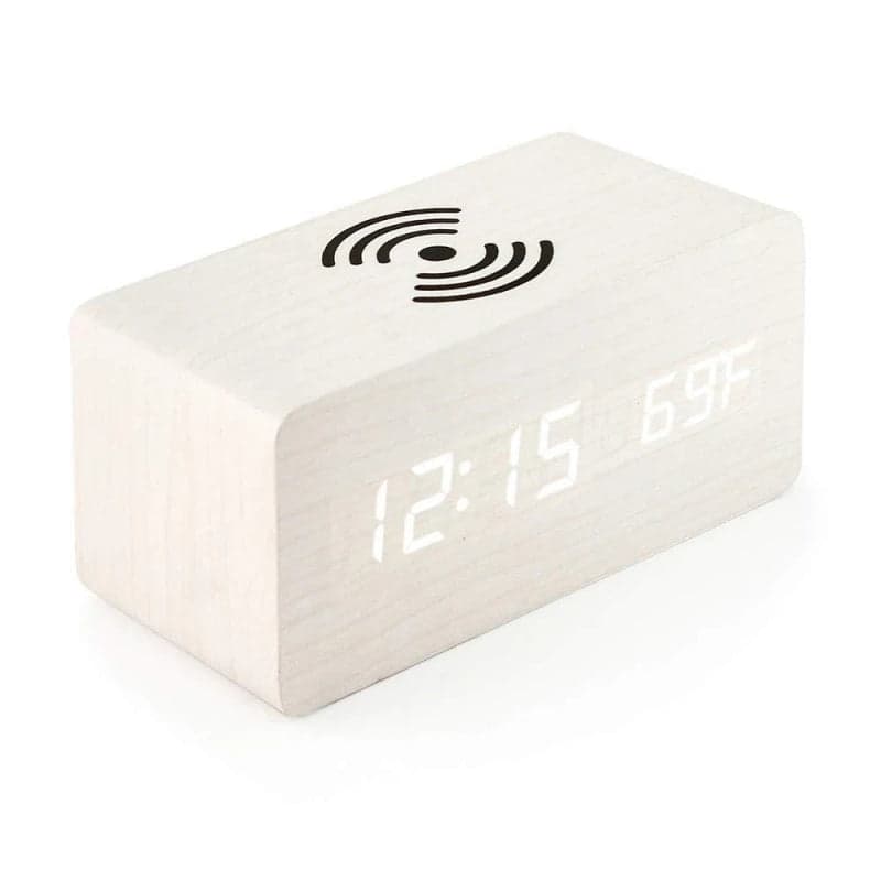 Drewniany Budzik LED | Styl Japandi | 0.5 kg