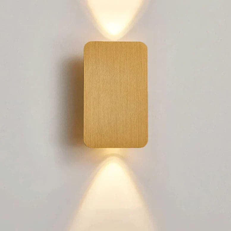 Nordyczna minimalistyczna prostokątna lampa ścienna LED z aluminium