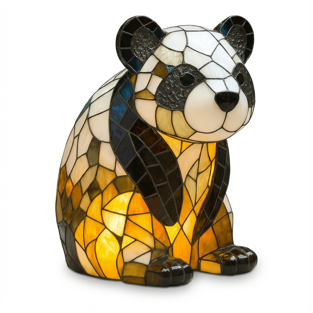 Lampa Stołowa Panda Vitra | Witrażowe Szkło 1,5 kg