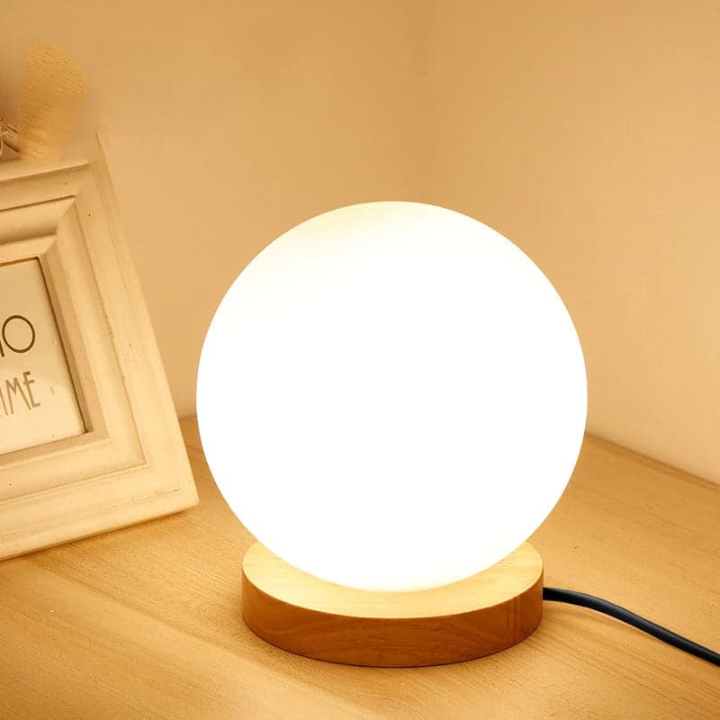Lampa Stołowa Kula | Ciepłe Światło 0,5 kg - Elegancki Design do Salonu