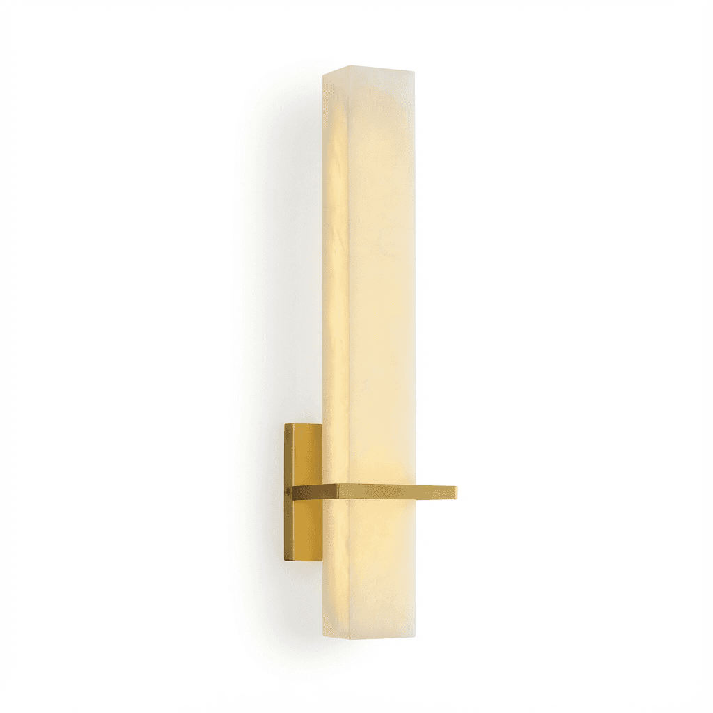Kinkiet Linea | Minimalistyczna lampa ścienna z alabastru 1kg