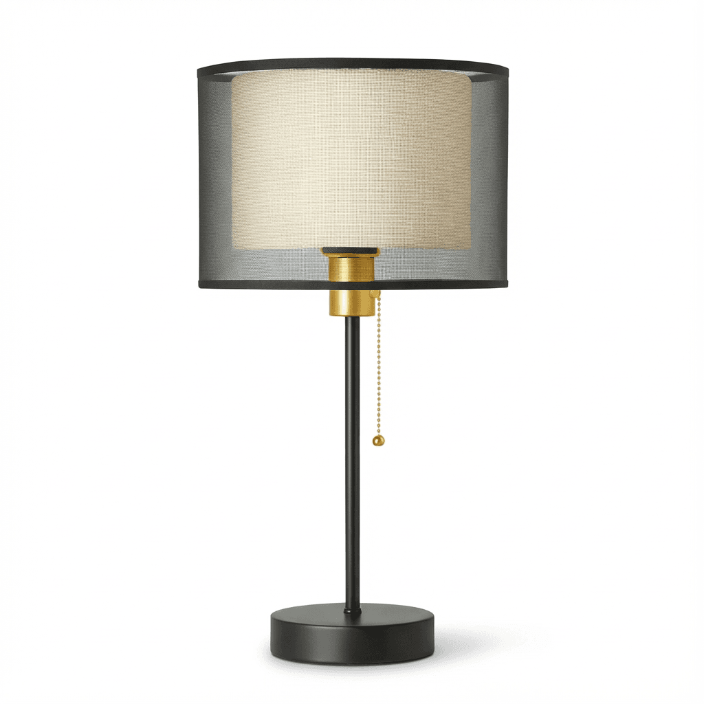 Lampa Stołowa Liora | Podwójny Klosz 1,5 kg - Elegancka Lampka do Salonu