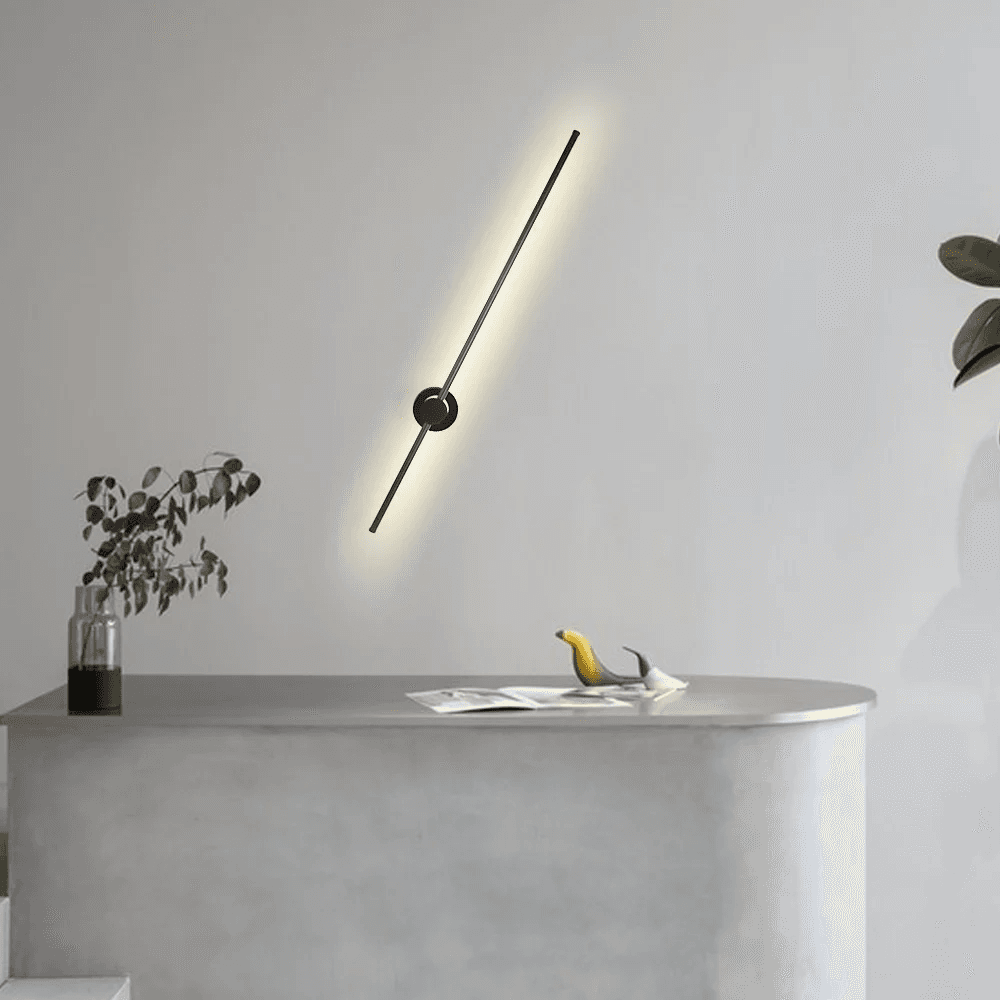 Nowoczesna czarna lampa kinkietowa LED