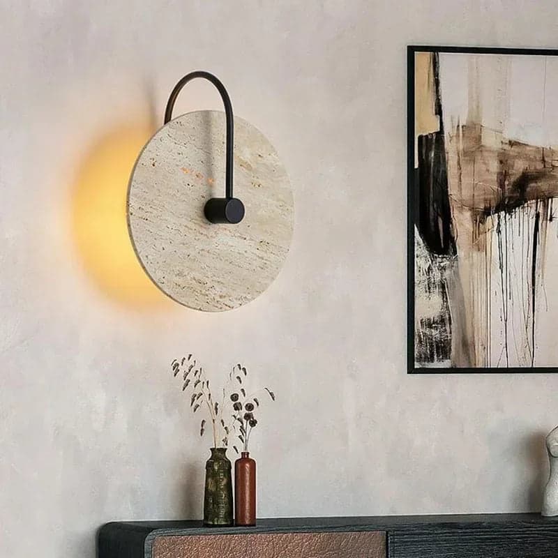 Okrągły Kinkiet LED | Metalowy Design 1,5 kg | Kinkiety Ścienne do Sypialni i Salonu