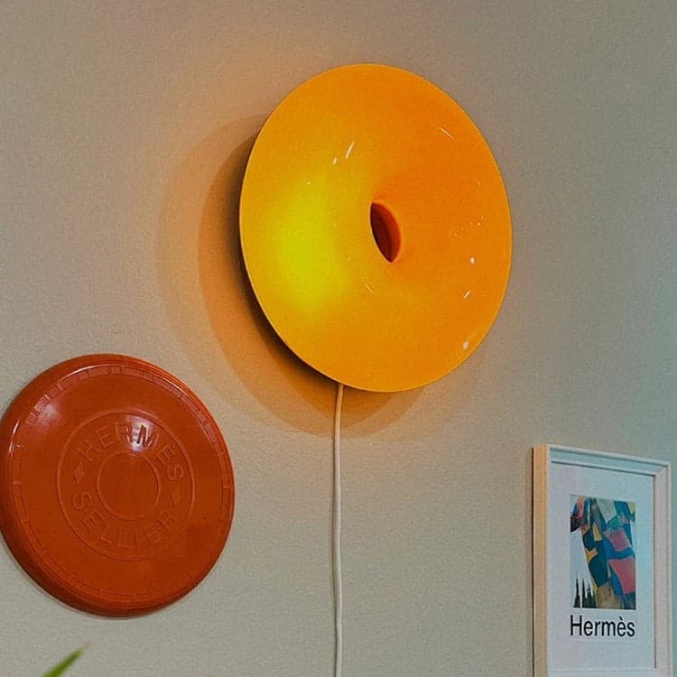 Nowoczesna Szklana Lampa Ścienna LED w Kształcie Pączka z 3 Trybami Światła