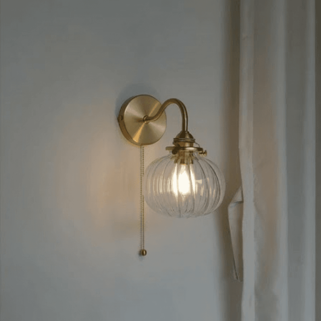Kinkiet LED | Elegancki Design Z Miedzi I Szkła, 1kg