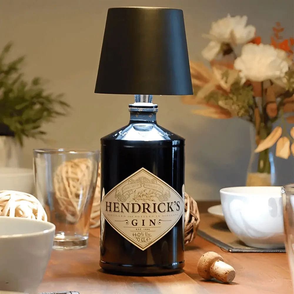 Lampa LED do Butelek z Regulowaną Jasnością i Kolorem | Akumulator USB, Stylowy Design
