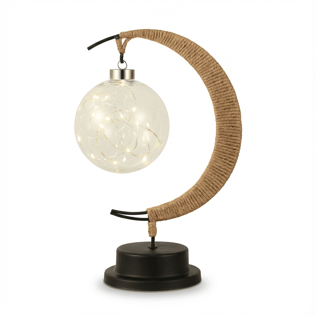 Lampa Ozdobna Enchanted Lunar | Szklana Kula LED 0,5kg