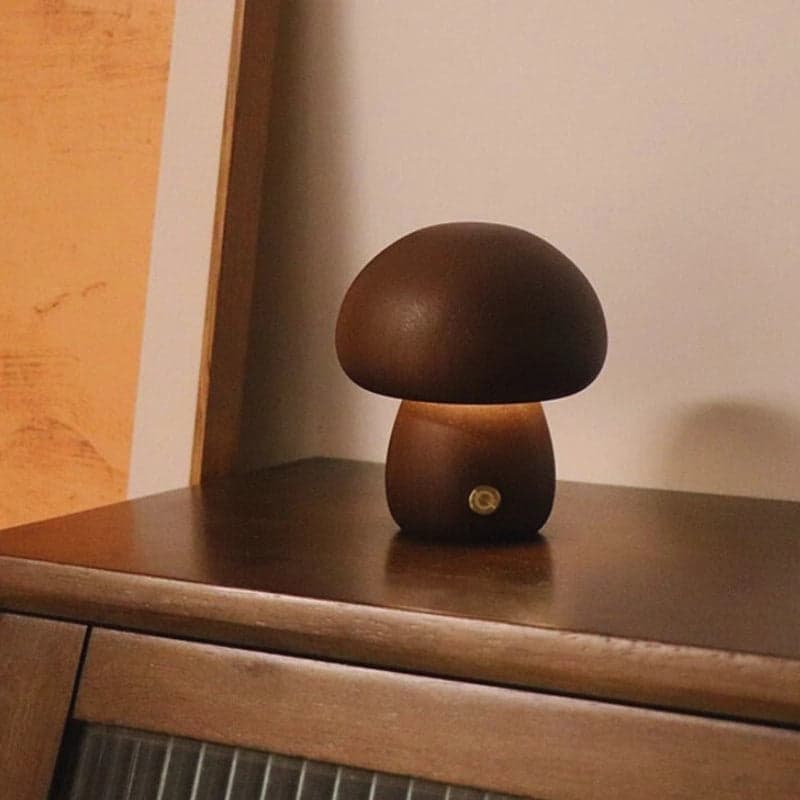 Drewniana Lampa Stołowa Bezprzewodowa | Ładowanie USB, 0.5 kg