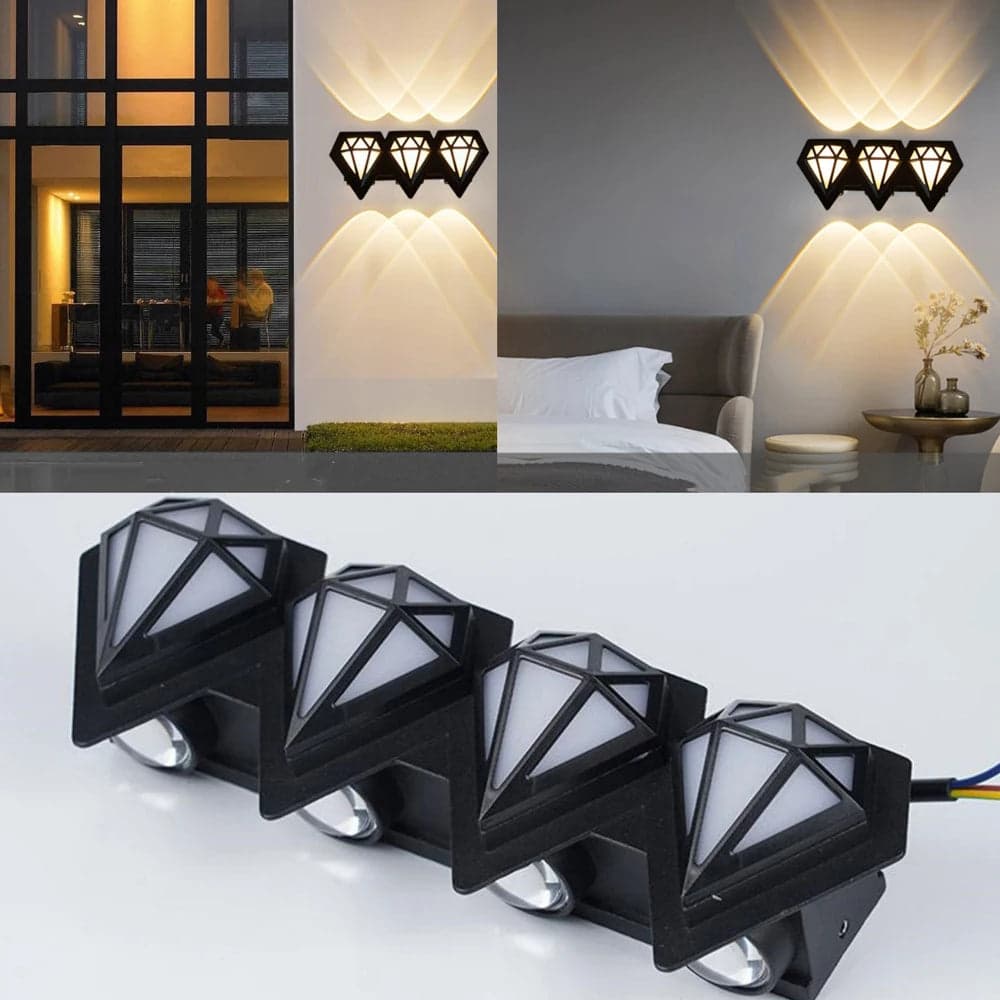 Kinkiet LED W Kształcie Rombu | 5W | Minimalistyczny Design | IP44 | 0.5 kg