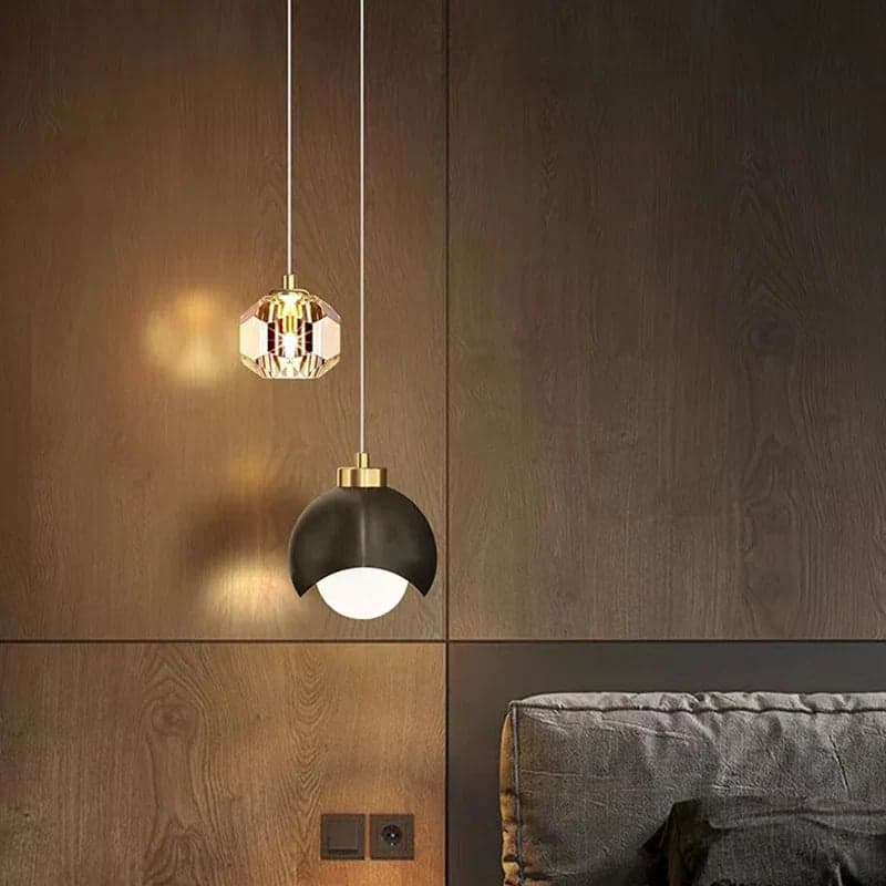 Kryształowa Lampa Wisząca | Minimalistyczny Design 1,5 kg | Idealna Do Salonu