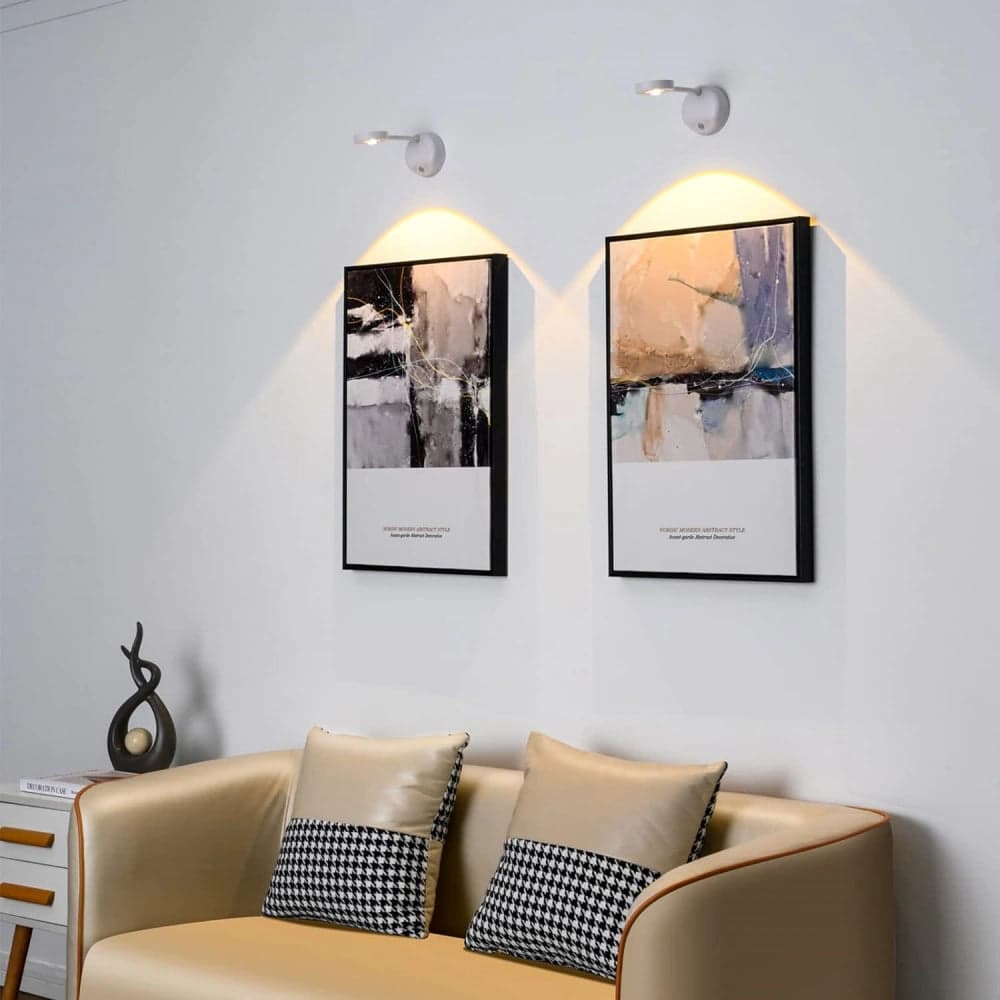 Lampa LED z Czujnikiem Ruchu | 360° Rotacja, Trzy Kolory, Bezprzewodowa Instalacja